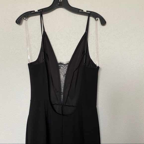 Black open back jumpsuit - Picture 4 of 5